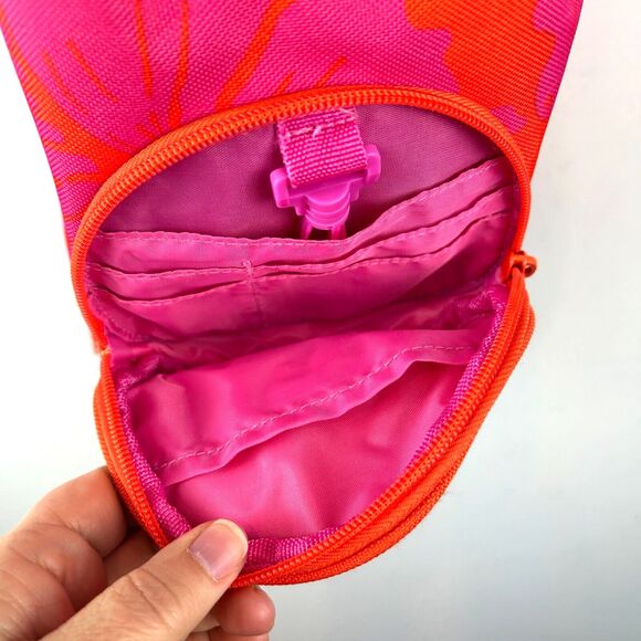 Speedo Canvas Drawstring Bucket Tote Bag Pink Orange Hibiscus Print Pool Beach - Picture 8 of 9